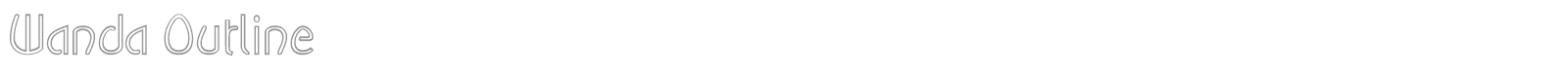 Wanda Outline font preview
